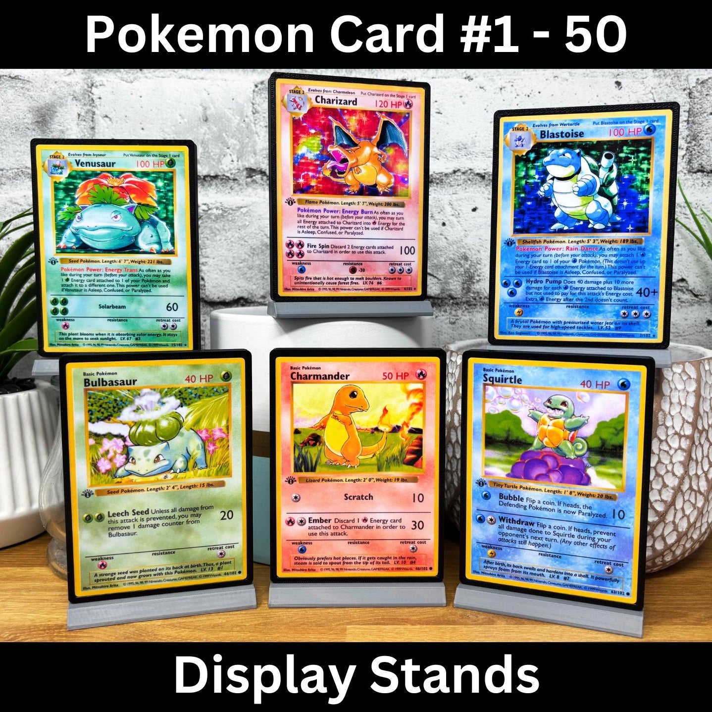 pokemon card display holder Pokemon Card Display Stands 1-50 (XXL) – BitsyLabs