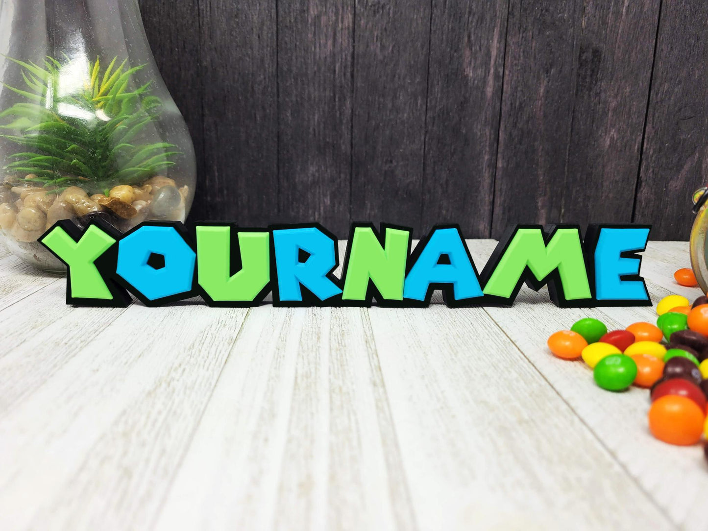 Super Mario Nameplate Collection - Customizable - BitsyLabs