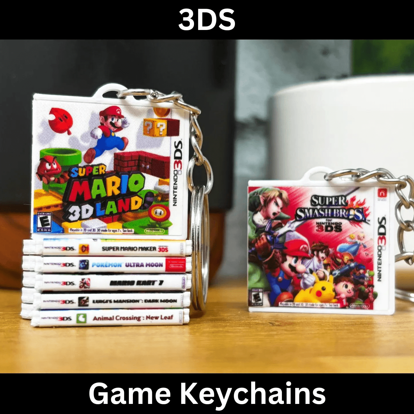 3DS Game Case Keychains - BitsyLabs