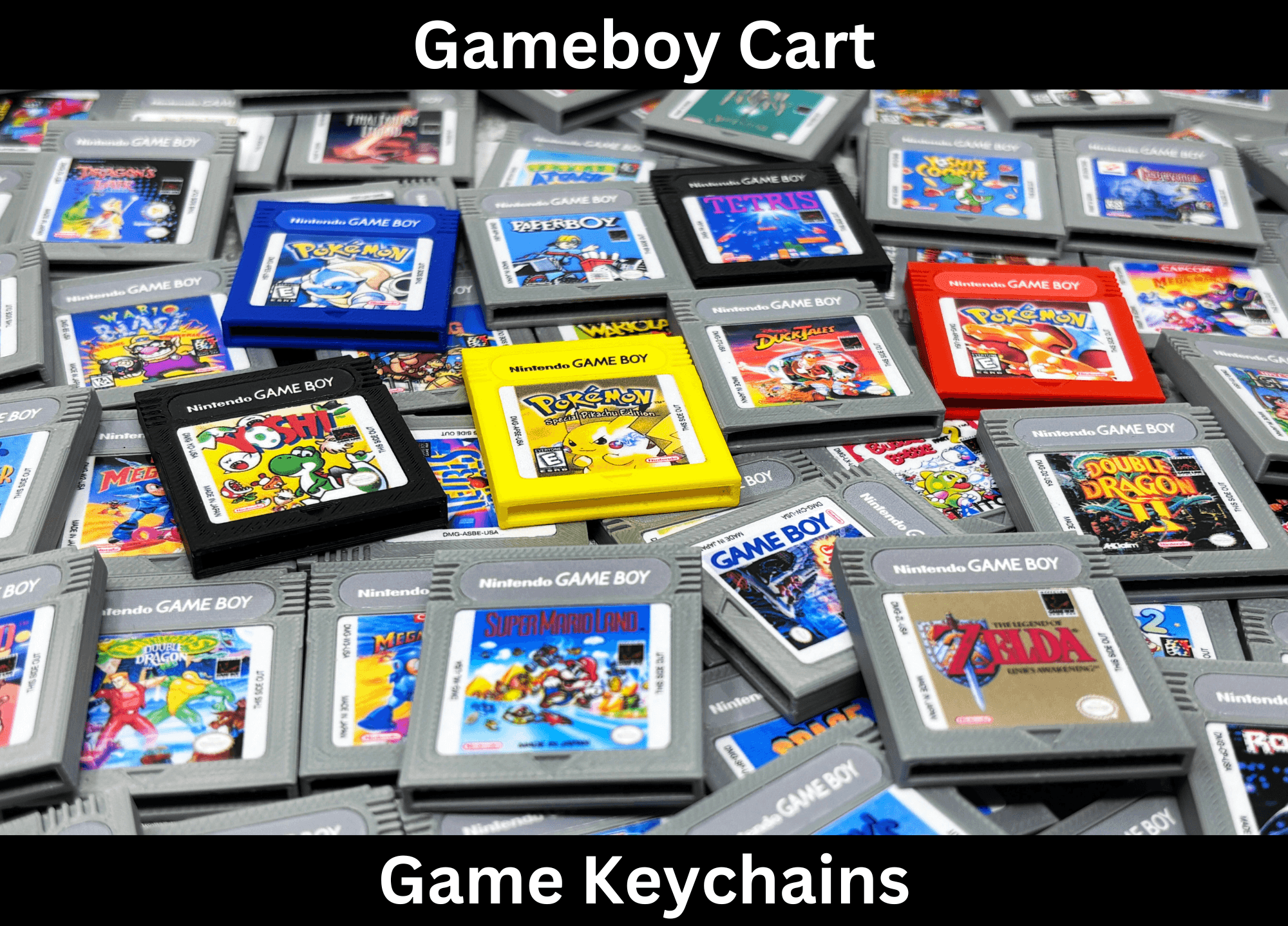 Gameboy Cartridge Keychains - BitsyLabs