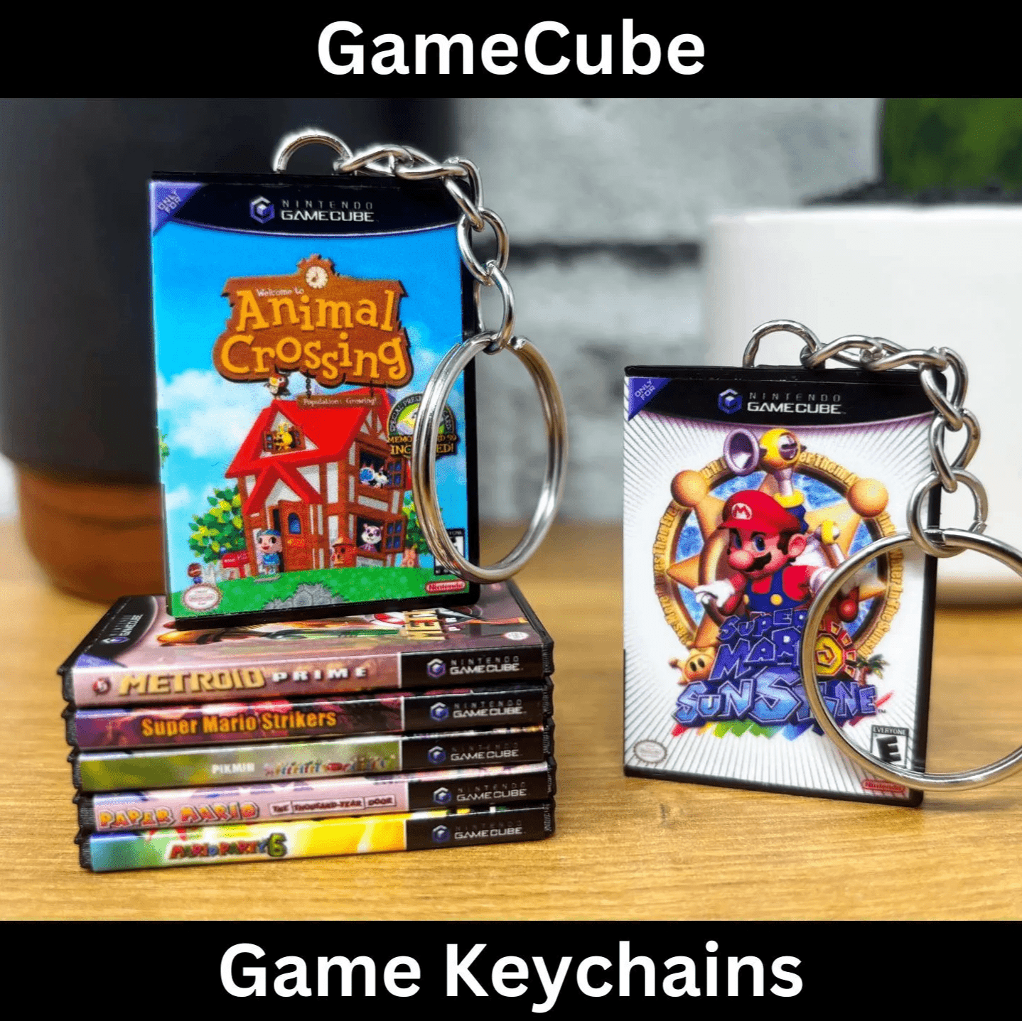 Gamecube Game Case Keychains - BitsyLabs