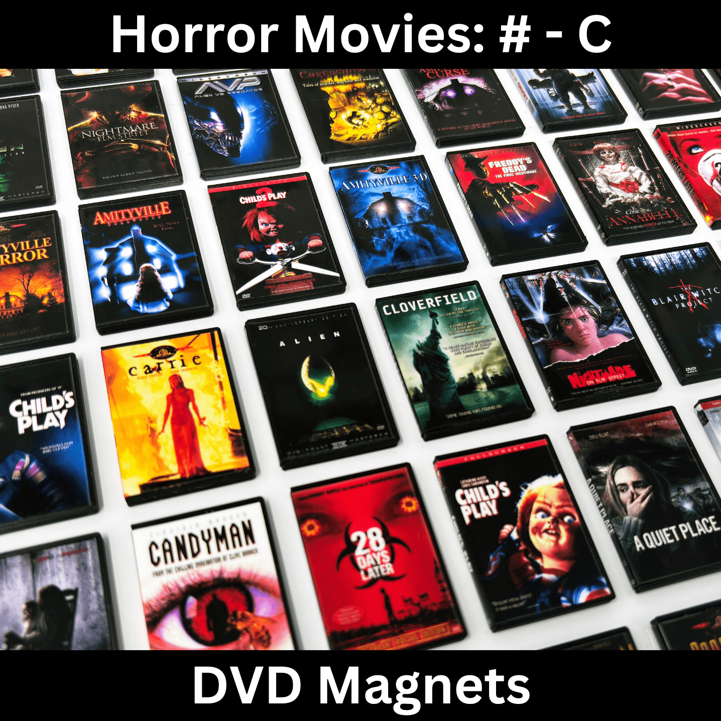 Horror Movies ( - C) DVD Magnets (Small) - BitsyLabs