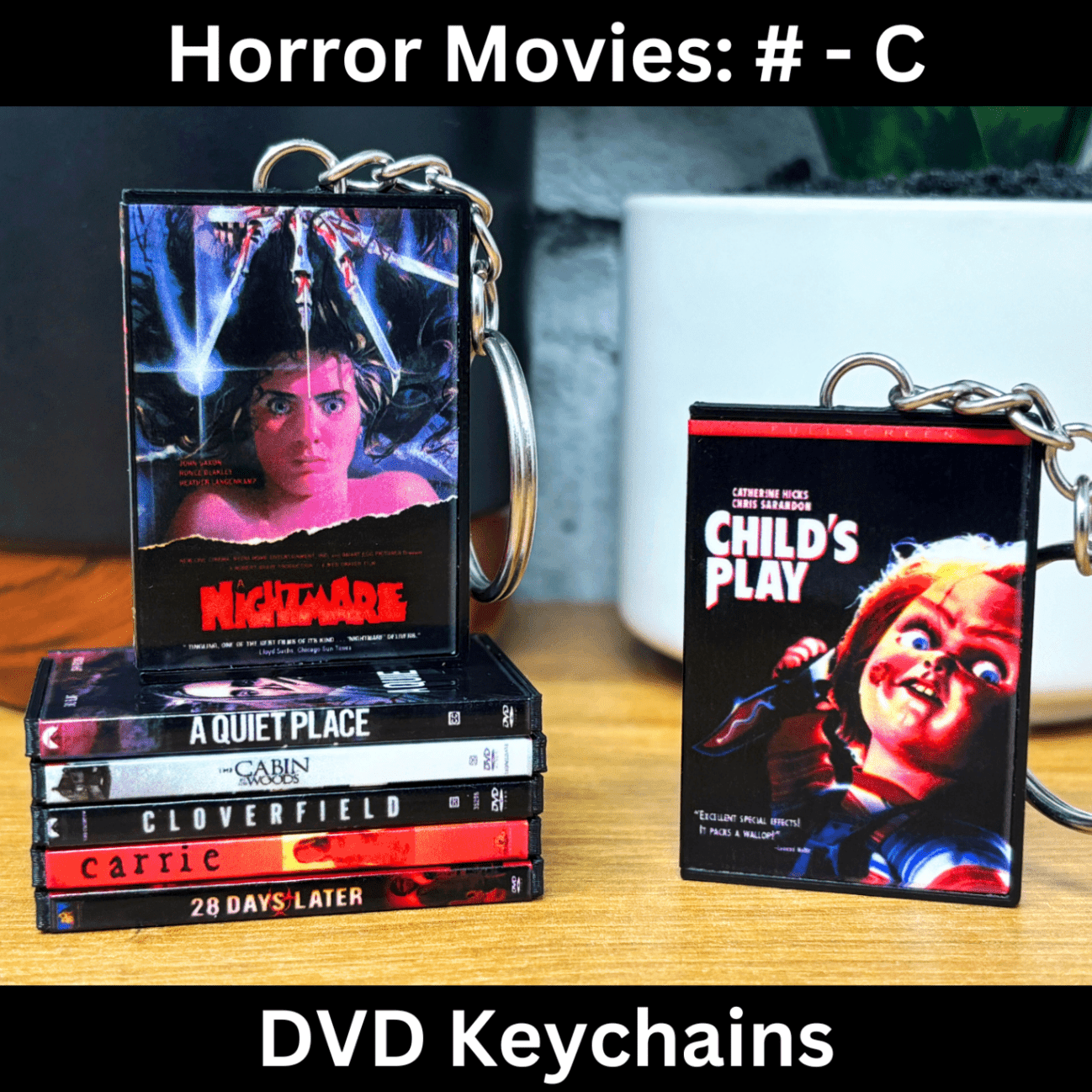 Horror Movies ( - C) Keychains - BitsyLabs