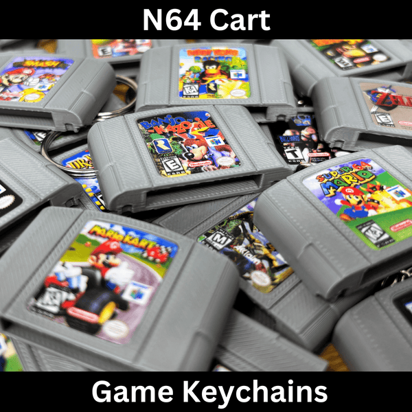 N64 Game Cart Keychains - BitsyLabs