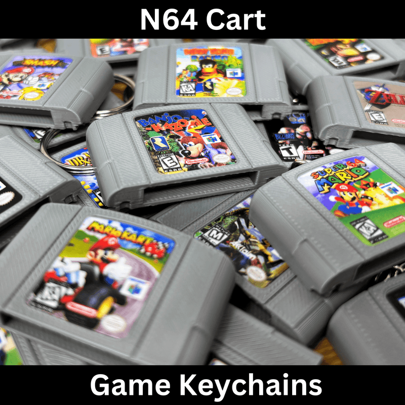 N64 Game Cart Keychains - BitsyLabs
