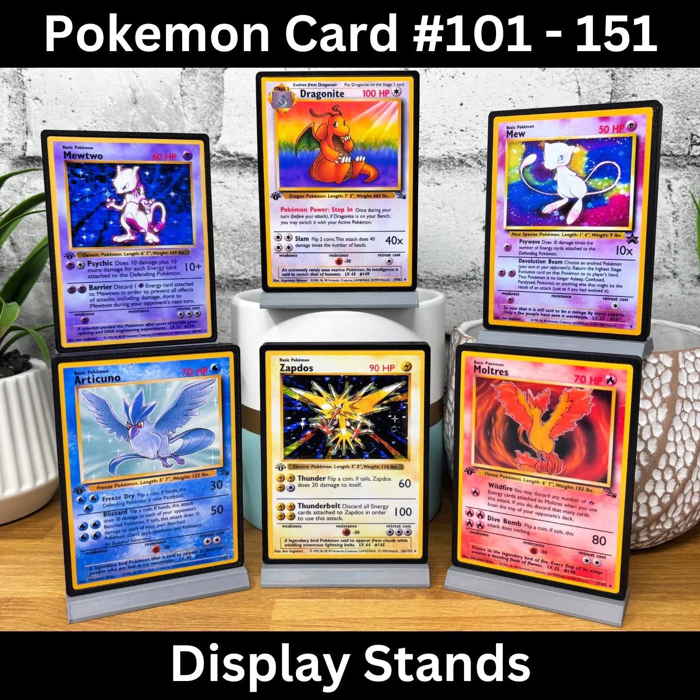 Pokemon Card Display Stands 101 - 151 (XXL) - BitsyLabs