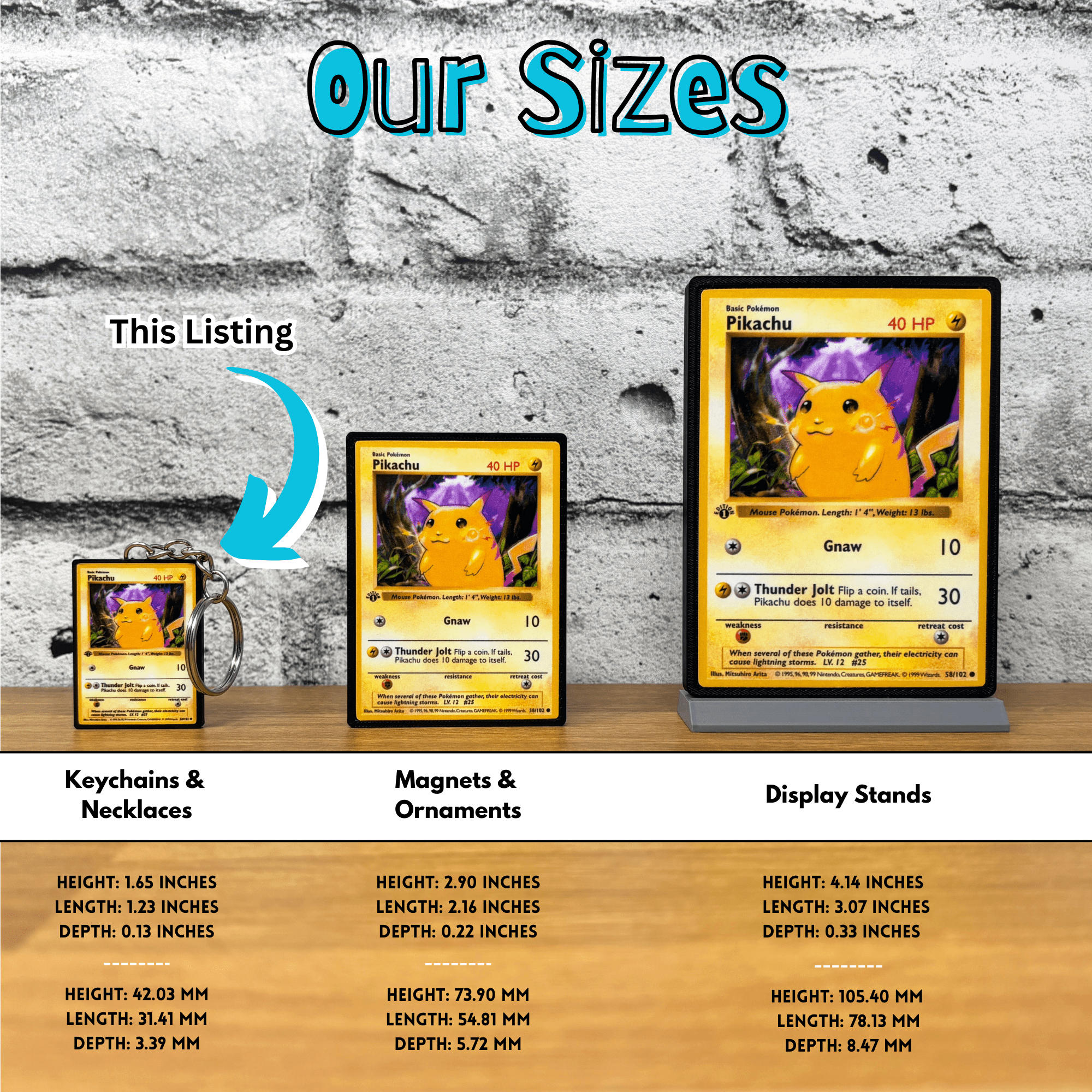 Pokemon Card Keychains (1 - 50) - BitsyLabs