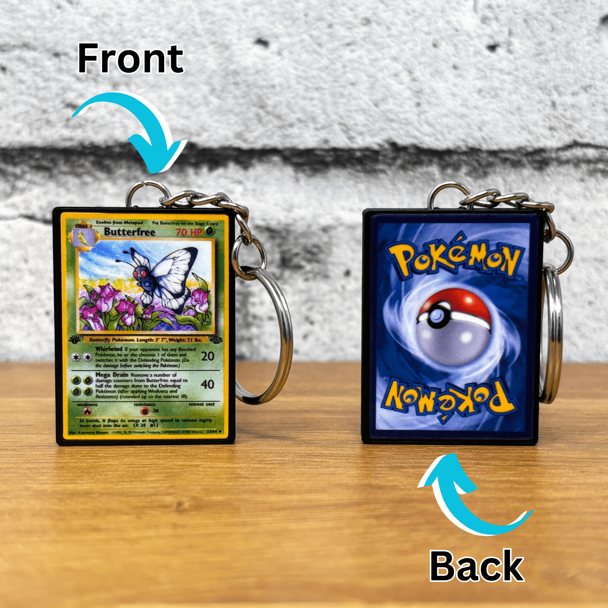 Pokemon Card Keychains (1 - 50) - BitsyLabs