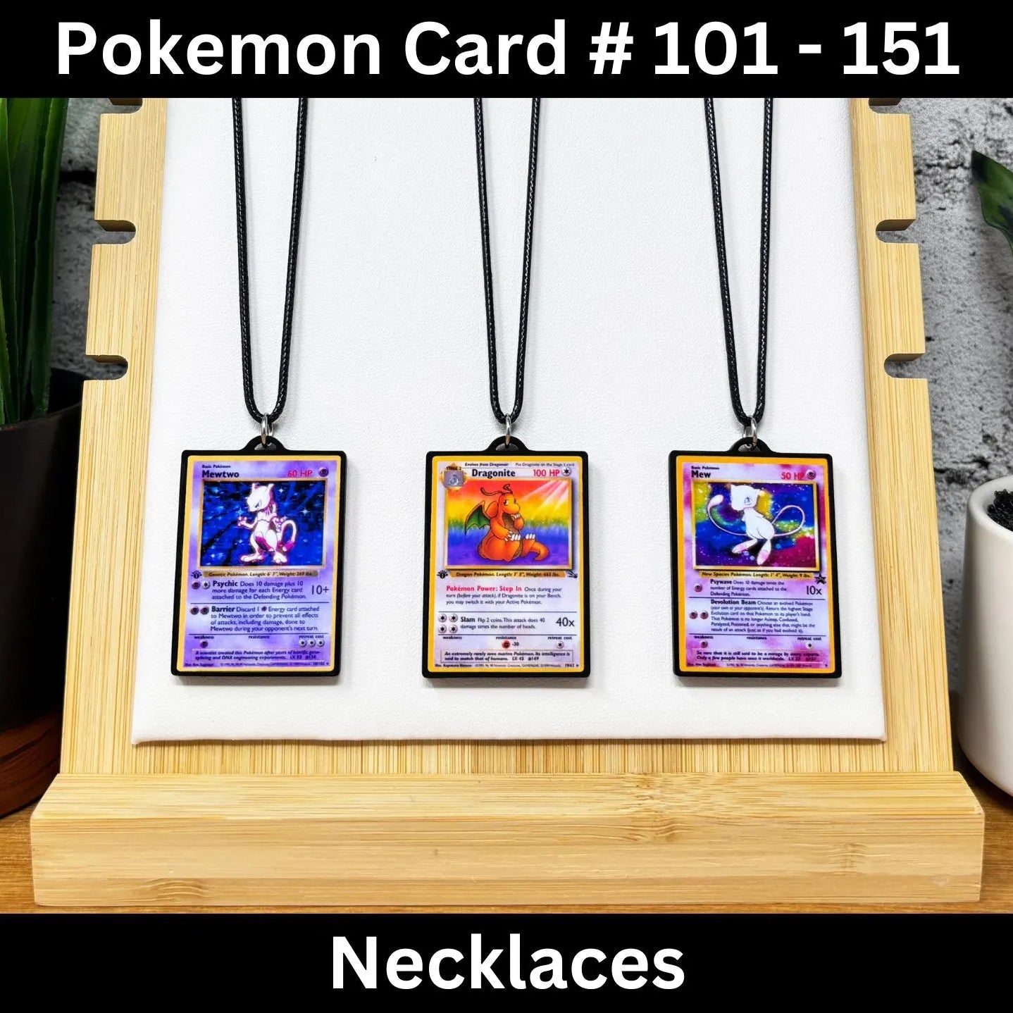 Pokemon Card Necklace (101 - 151) - BitsyLabs