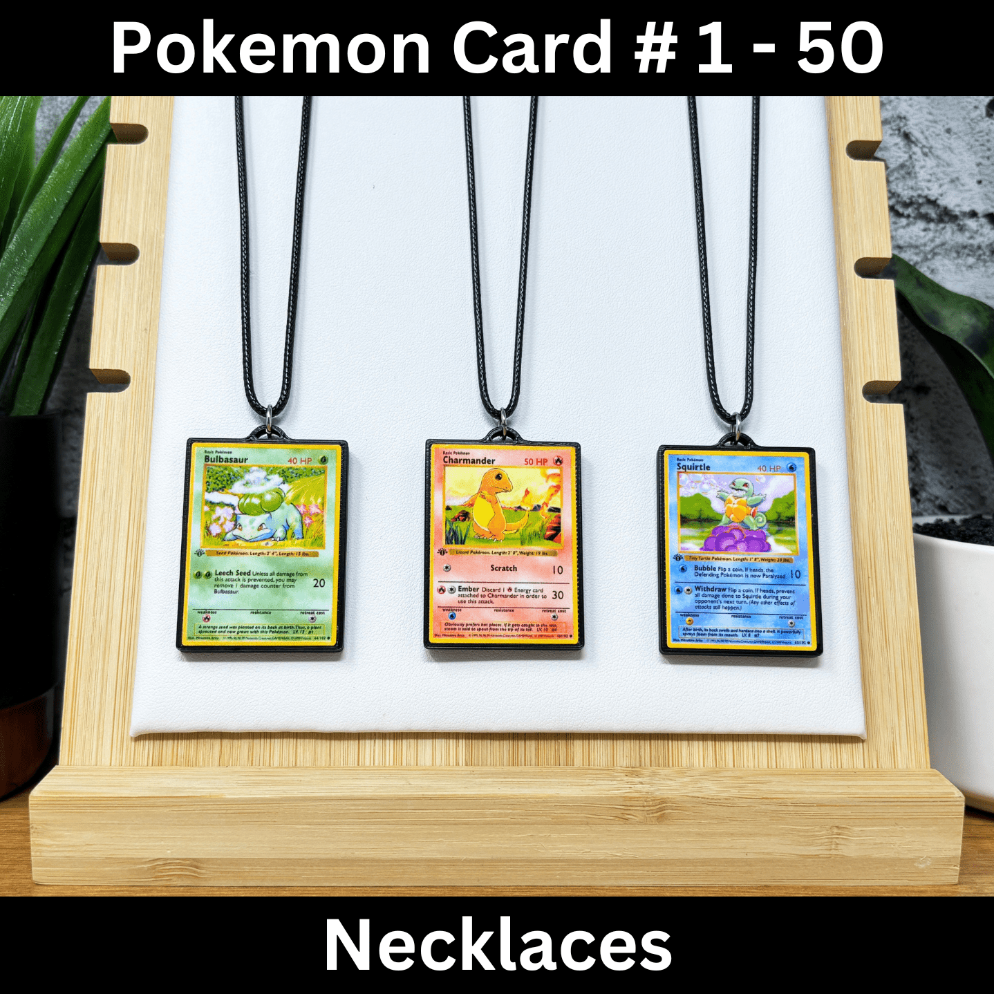 Pokemon Card Necklaces (1 - 50) - BitsyLabs