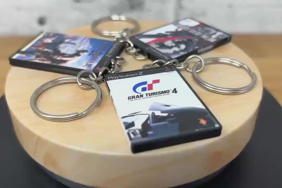 PS2 Game Case Keychains