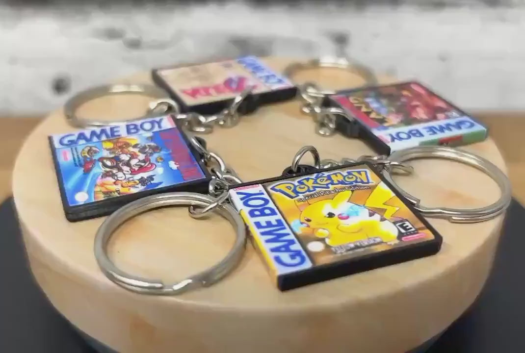 Gameboy Game Case Keychains