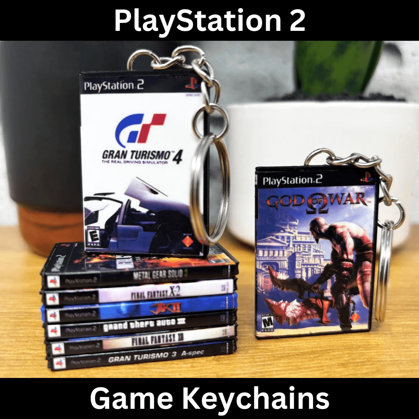 PS2 Game Case Keychains - BitsyLabs