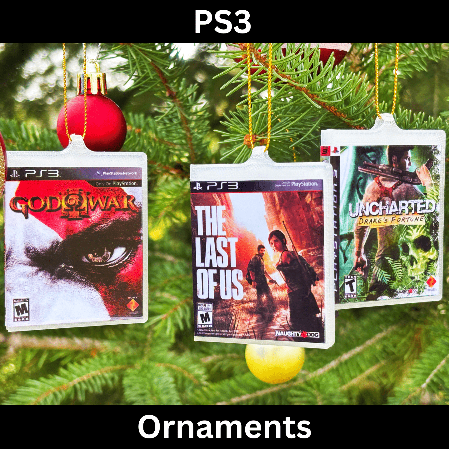 PS3 Christmas Ornaments - BitsyLabs