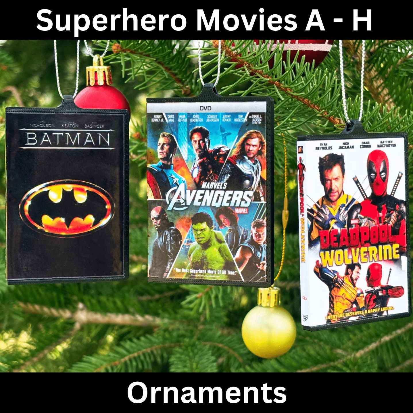 Superhero Movie (A - H) Ornaments - BitsyLabs
