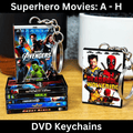 Superhero Movies (A - H) Keychains - BitsyLabs