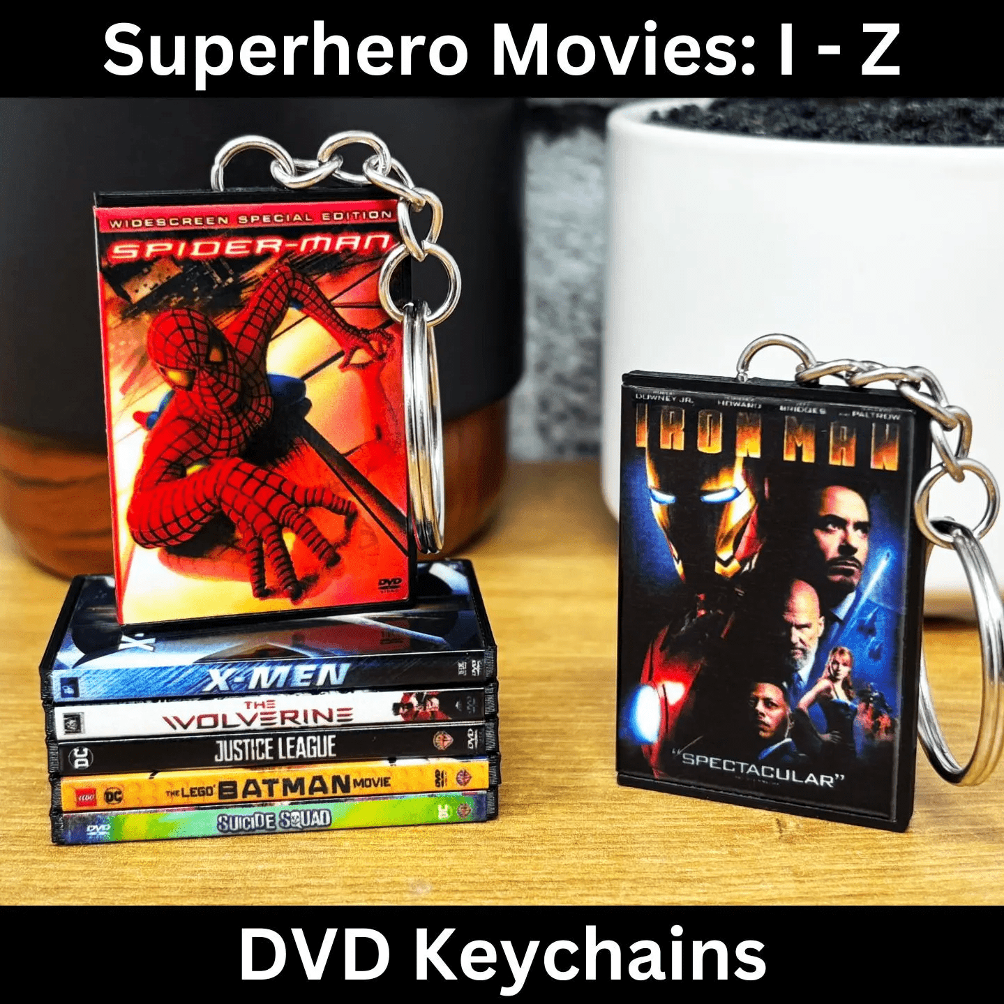 Superhero Movies (I - Z) Keychains - BitsyLabs