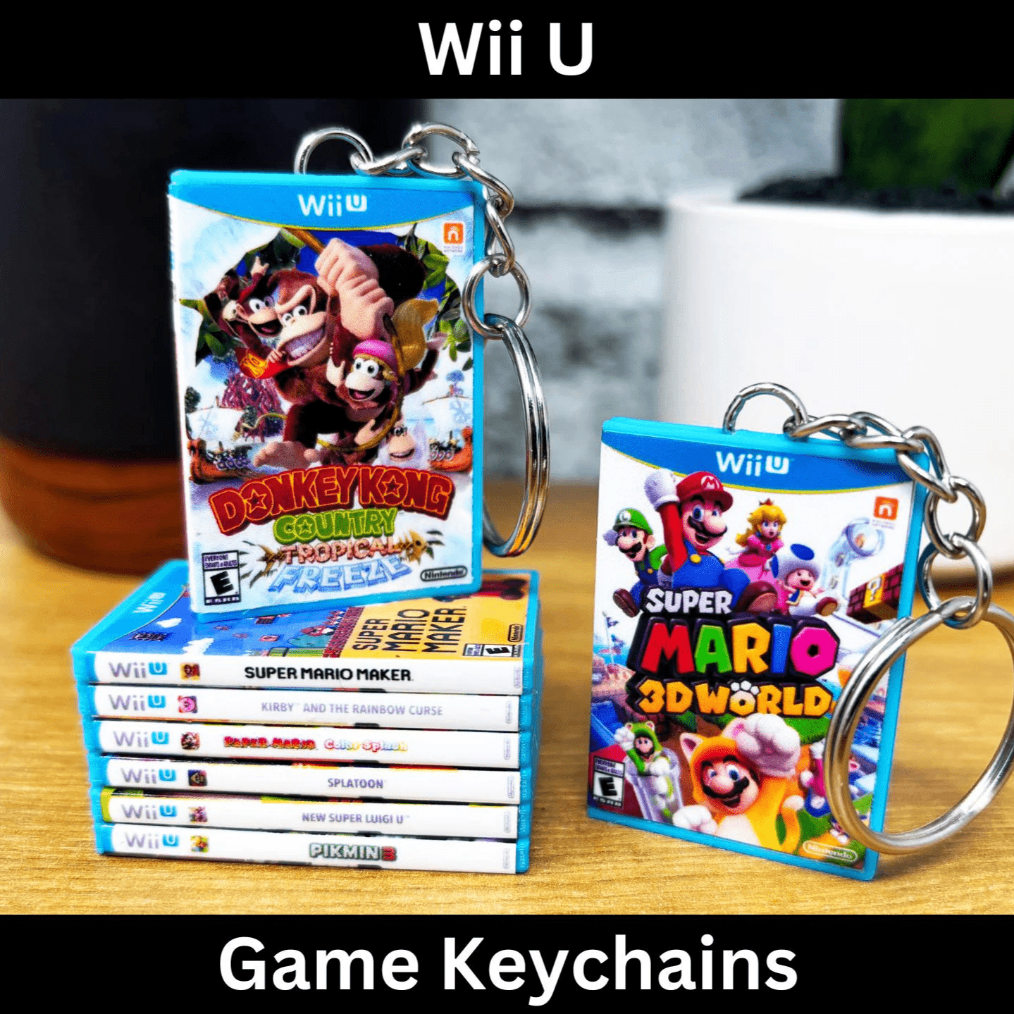 Wii U Game Case Keychains - BitsyLabs